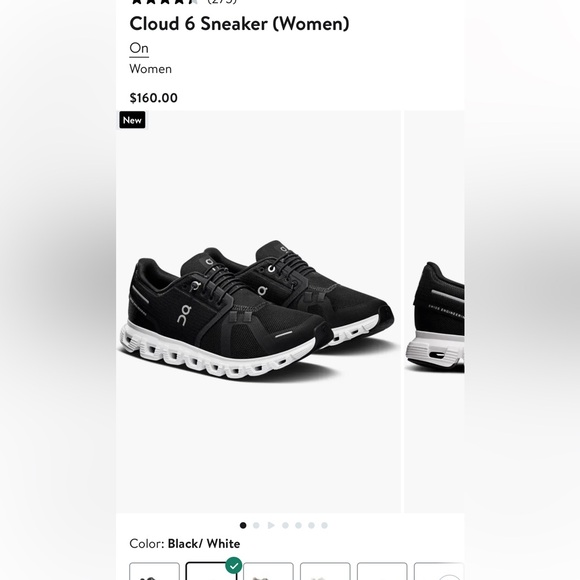 🔥🔥 On Running Black and White Athletic Shoes - Picture 3 of 10